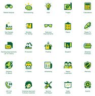 Manufacturing and distribution icon set N2