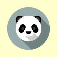 Cute little panda icon Animal icons series