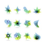 Abstract Blue &amp; Green Design Elements