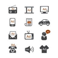 Advertisement vector icons