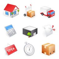Delivery and shopping icons - 3D series