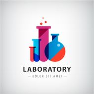 vector laboratory chemical medical test logo icon N2