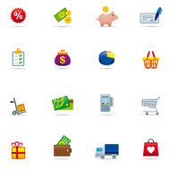 Icon Set Commerce and Retail Color