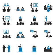 Human resources and management icons set N18