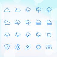 20 Trendy Thin Icons for web and mobile Set 8