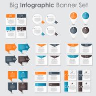 Big Set of Infographic Banner Templates for Your Business Vector N2