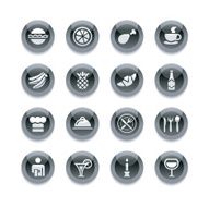 Black Round Icons - Restaurant N2