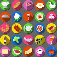 Twenty Five Flat Icon Italian Food Collection N2