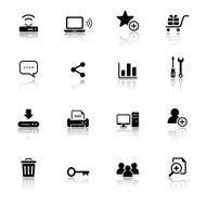 Web Black &amp; White Icons Set N4