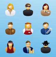 people and occupations icon set 2