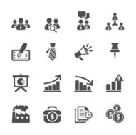 business and management icon set 9 vector eps10