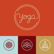 Vector linear yoga logo