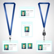 Lanyard name tag holder end badge id template