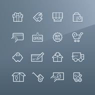 Shopping icons - Linea series