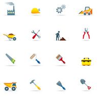 Icon set Construction Color