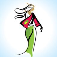 Beautiful lady - Illustration N2
