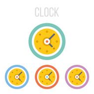 Vector clock icons