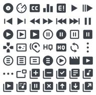 Visual Media icons set 1
