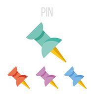 Vector push pin icons
