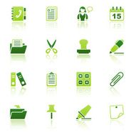 office &amp; contacts icon set II eco reflection N2