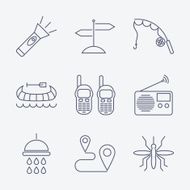 Outline stroke Camping icons N3