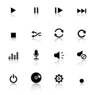 Media Black &amp; White Icons Set N3