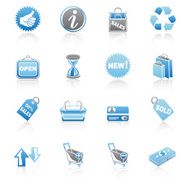 Shopping and Sale Icons - Blue Series