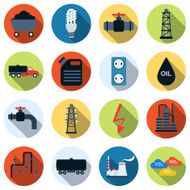 Energy and fuel vector icons