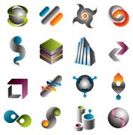 abstract shiny metalic internet icons