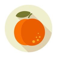 Peach flat icon with long shadow