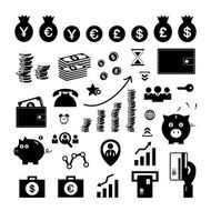 money and financial icon set N2