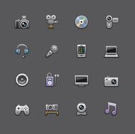 Multimedia icons N16