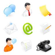 Customer support icons - 3D series