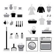 Set of housework icons