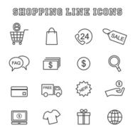 Shopping Line Icons N3
