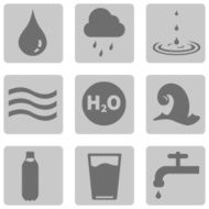 Vector Set of Water Icons N2