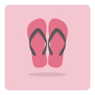 Vector of flat icon beach sandals N2