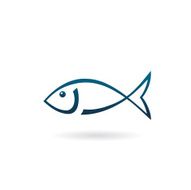 Minimalistic fish icon