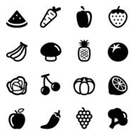Fruits And Vegetables Icons N4