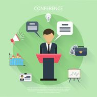 Concept for business conference and presentation