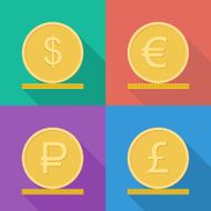 Coins vector icon