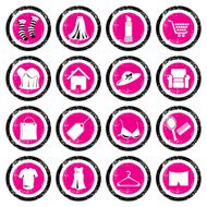 Grunge Icon Set - Shopping