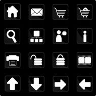 Internet Website buttons icons