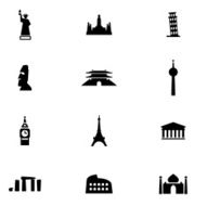 Famous Place Icon Set N3