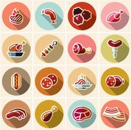 Meat products icons