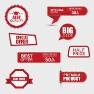 Set of commercial sale stickers labels and banners