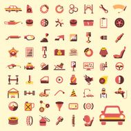 Icon Set Car Service N3