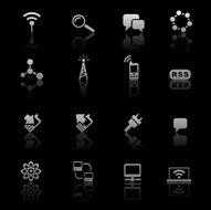 Internet and communication icon set