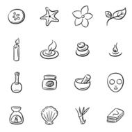 Beauty &amp; spa icon set