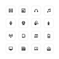 web icon set social connect